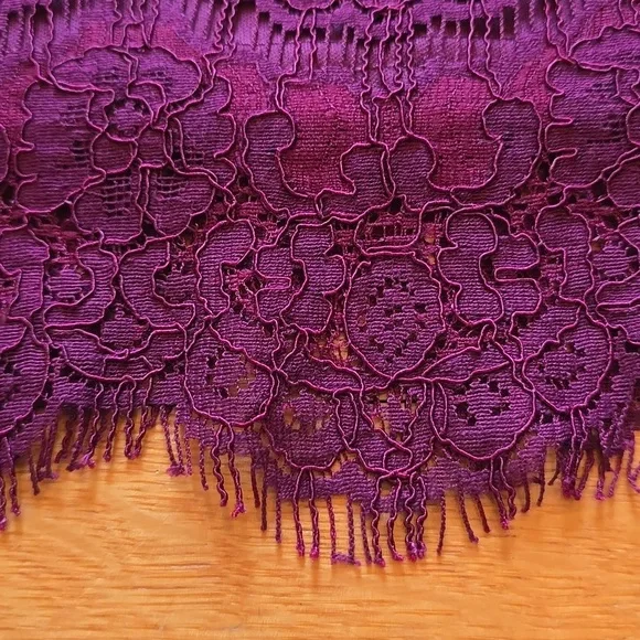 Lulus, Take Me To Brunch, Burgundy Lace Shift Dress, EUC, Women's XL - Picture 6 of 16